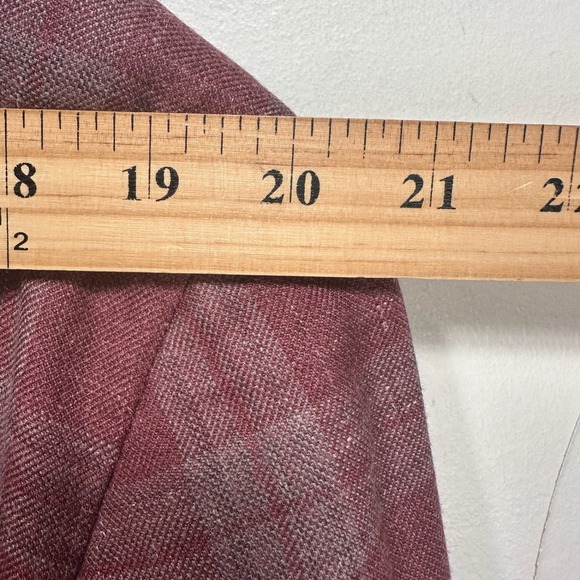 Michael Kors Wool Silk Linen Sport Coat Blazer Men 50L Pink Check 2 Btn Jacket - Picture 7 of 14